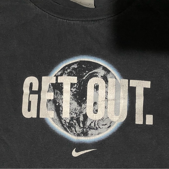 Vintage NIKE Long Sleeve T-Shirt Size Large, “Get Out” in the world & live life! - Picture 2 of 8